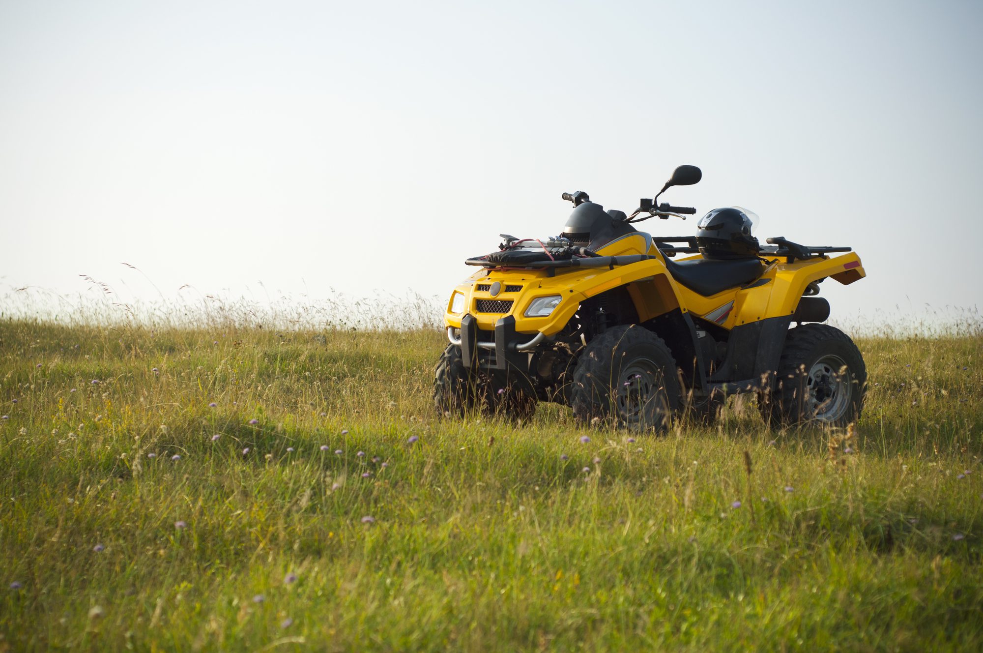 Yellow ATV Parked